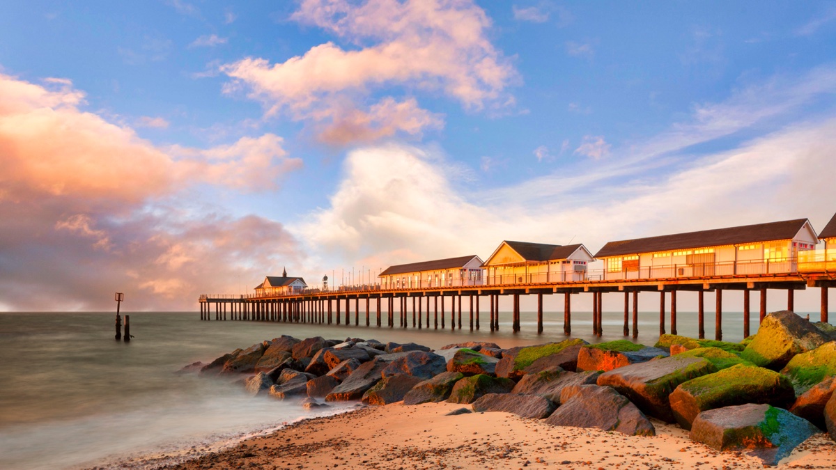 Southwold Pier at sunrise on the Suffolk coast